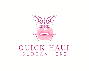 Beauty Burlesque Lips logo design