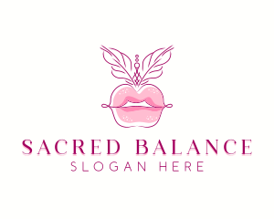 Beauty Burlesque Lips logo design