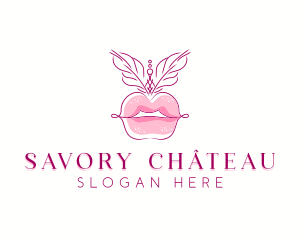 Beauty Burlesque Lips logo design