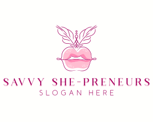 Beauty Burlesque Lips logo design