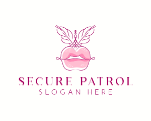 Beauty Burlesque Lips logo design