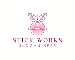 Beauty Burlesque Lips logo design