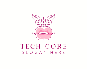 Beauty Burlesque Lips logo design