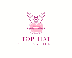 Beauty Burlesque Lips logo design