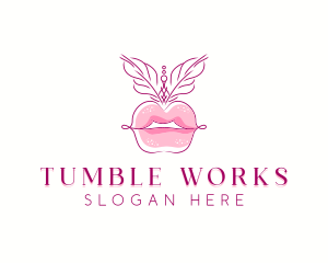 Beauty Burlesque Lips logo design