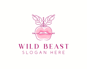 Beauty Burlesque Lips logo design