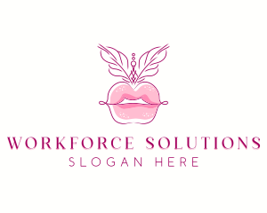 Beauty Burlesque Lips logo design