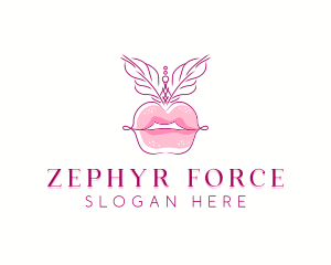 Beauty Burlesque Lips logo design