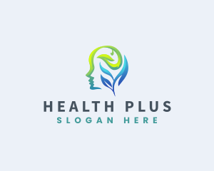 Leaf Mental Health Head logo design