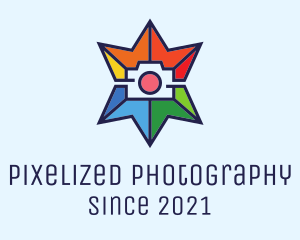 Rainbow Hexagram Camera  logo design