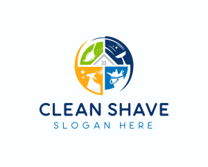 Sanitation Cleaning Disinfection logo design