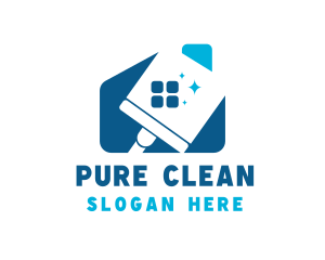 Cleaning Wiper Housekeeper logo design