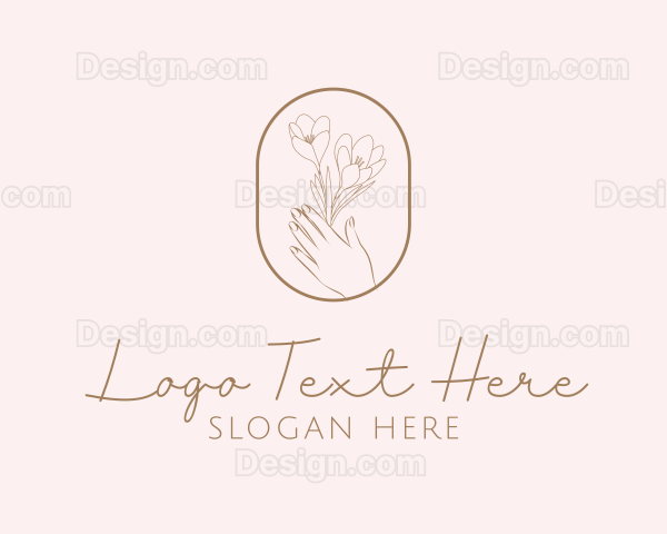 Feminine Floral Hand Logo