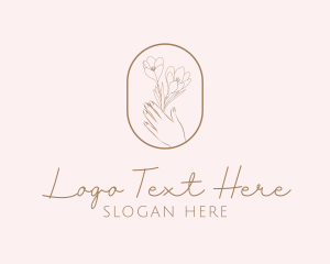 Feminine Floral Hand logo