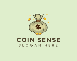 Cash Money Bag Dollar logo design