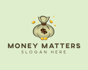 Cash Money Bag Dollar logo design