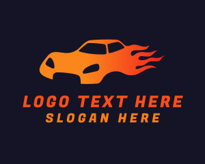 Blazing Sports Car Logo