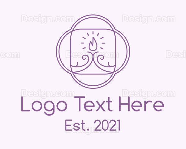 Purple Swirl Candle Logo