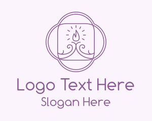 Purple Swirl Candle  Logo