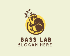 Planting Brown Monkey logo design