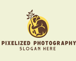 Planting Brown Monkey logo design