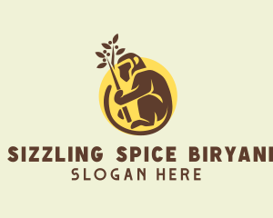 Planting Brown Monkey logo design