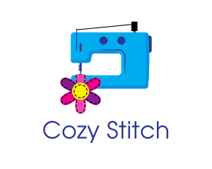 Cute Fashion Sewing Machine logo design