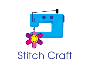 Cute Fashion Sewing Machine logo design