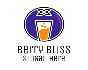 Blueberry Orange Juice  logo design