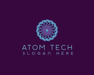 Atom Science Tech logo design