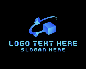 Tech Cube Swoosh Software logo