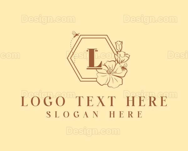 Flower Bee Garden Logo