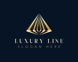 Luxury Abstract Pyramid logo design