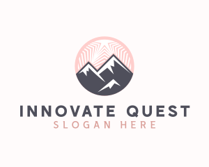 Natural Mountain Peak logo design