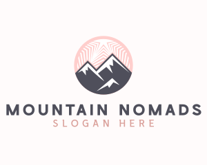 Natural Mountain Peak logo design