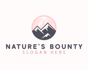 Natural Mountain Peak logo design