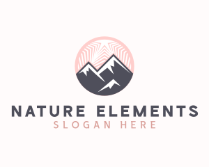 Natural Mountain Peak logo design