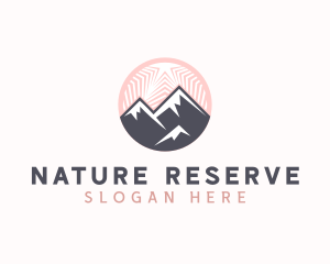 Natural Mountain Peak logo design