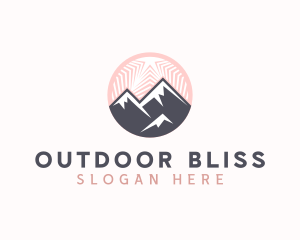 Natural Mountain Peak logo design