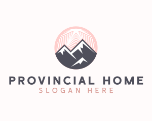 Natural Mountain Peak logo design