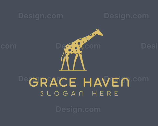 Giraffe Safari Wildlife Logo
