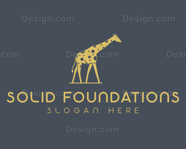 Giraffe Safari Wildlife Logo