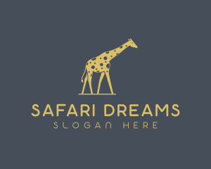 Giraffe Safari Wildlife logo design