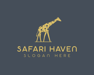 Giraffe Safari Wildlife logo design