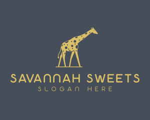 Giraffe Safari Wildlife logo design