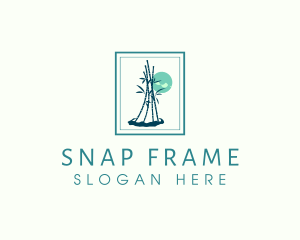 Bamboo Plant Frame logo design