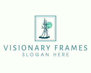 Bamboo Plant Frame logo design