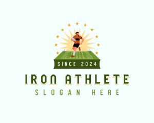 Rugby Athlete Stadium logo design