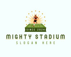 Rugby Athlete Stadium logo design