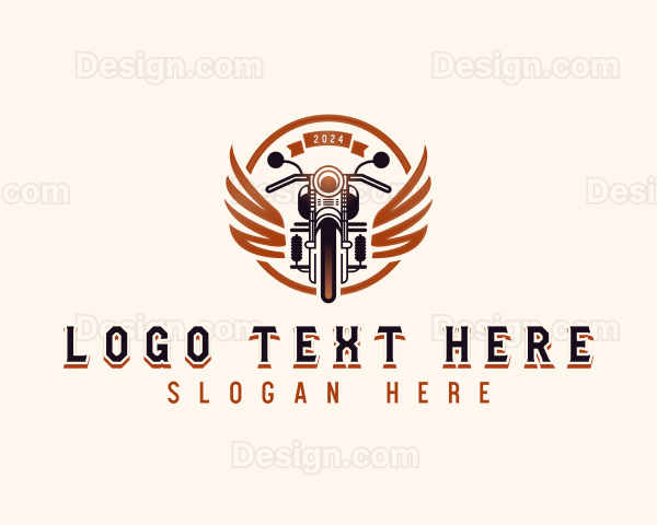 Winged Crest Motorbike Logo